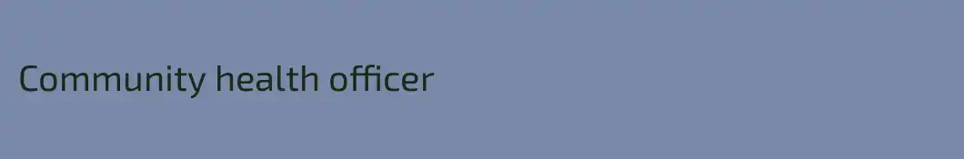 Community health officer 